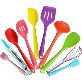 Sada kuchyňského náčiní Silikonová sada barevného náčiní - 10 ks