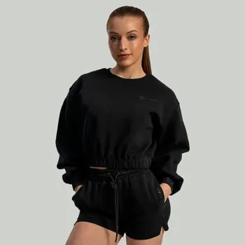 Dámská mikina GymBeam Dámská mikina Lunar Cropped Black - STRIX Velikost: XS, Barva: černá