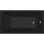Polysan Noemi Obdélníková vana 160x80x39cm, černá mat, 71722.21
