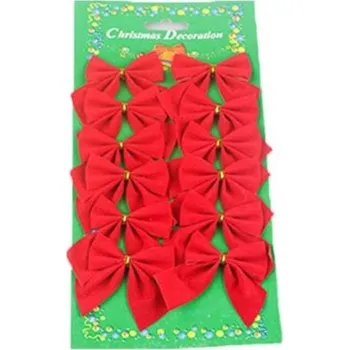 Vánoční dekorace Vánoční dekorativní mašle 12 ks C623 3