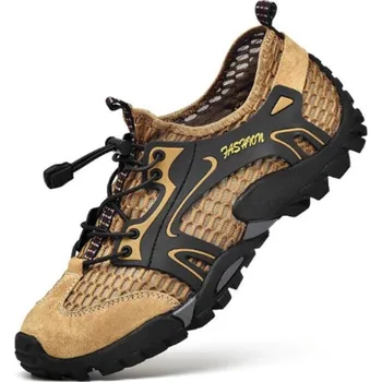 Pánské tenisky Pánské outdoorové boty A2422 hnědá 38