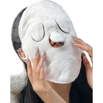 Ručníkový obklad na obličej s otvory na oči a nos Opakovaně použitelný obkladový ručník na obličej Studený nebo horký obklad na obličej Kompresní ručník na obklad obličeje