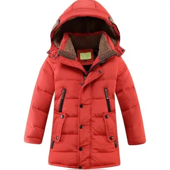 Chlapecká bunda Chlapecká dlouhá zimní bunda J2529 oranžová 8