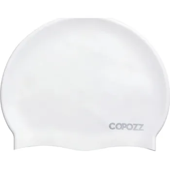 Plavecká čepice Silikonová koupací čepice Voděodolná plavecká čepice Sportovní koupací čepice bílá