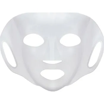 Znovupoužitelná silikonová maska na obličej Průhledná silikonová maska na podporu vstřebávání produktů na pleť Silikonový protiskluzový zábal obličeje 21,5 x 29 cm