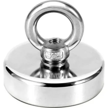 Detektor kovů Neodymový magnet s okem 19 kg 25 mm Silný magnetický úchyt Magnet na magnet fishing Pevný závěsný magnet Odolná konstrukce Malé, ale silné uchycení