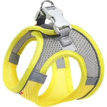 Obojek pro psa Reflexní postroj pro malé psy Prodyšná vesta pro domácí mazlíčky Kšíry odolné proti útěku Nastavitelný postroj pro psy 0,5 - 1,5 kg žlutá