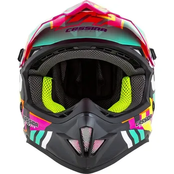 Helma na motorku Leramotors PŘILBA CROSS CUP SONIC, CASSIDA (MULTICOLOR) 2023 XL