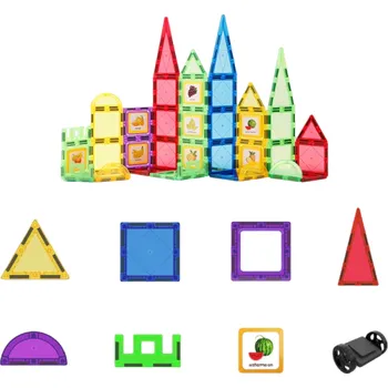 ostatní stavebnice Magnetická vzdělávací stavebnice 54 ks