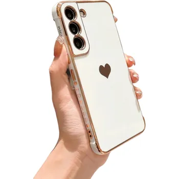 Pouzdro na mobilní telefon Ochranný kryt se srdcem na Samsung A14 5G bílá