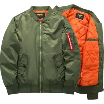 Pánská větrovka Pánská jarní/podzimní bunda leteckého stylu J2058 armádní zelená XL