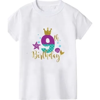 Dívčí tričko Dívčí narozeninové tričko 9 H