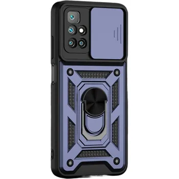 Pouzdro na mobilní telefon Pouzdro s magnetem a ochranou fotoaparátu Xiaomi Redmi 10 tmavě modrá