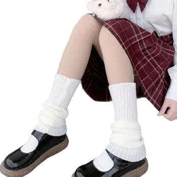 Čepice Dámské návleky na nohy bílá