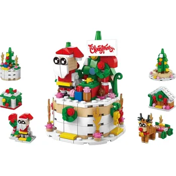 ostatní stavebnice Vánoční savebnice 6v1 s barevným světlem&nbsp;288 ks 10,4&nbsp;x 8 x 8,4 cm