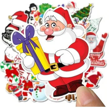 Vánoce Vánoční samolepky 50 ks