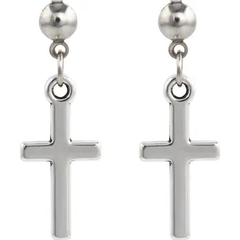 Náušnice Pánské náušnice KŘÍŽEK J3358 2