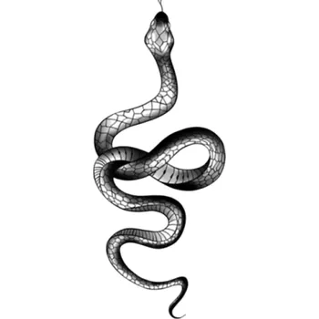 Tetování Dočasné vodotěsné tetování Had 18 x 8 cm Falešné tetování na tělo Tetovačka s motivem hada Odolné dočasné tetování na 15 dní