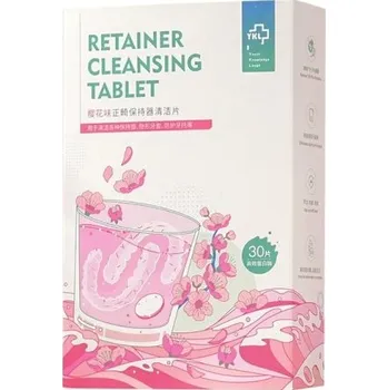 Péče o zubní náhradu Tablety na čištění zubních protéz 30 ks Čistící tablety třešňový květ odstraňují nepříjemný zápach