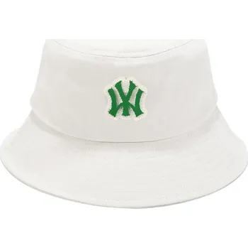 Klobouk Klobouček UNI BASIC s chlupatým zeleným logem NY, bílé barvy 9001564-8