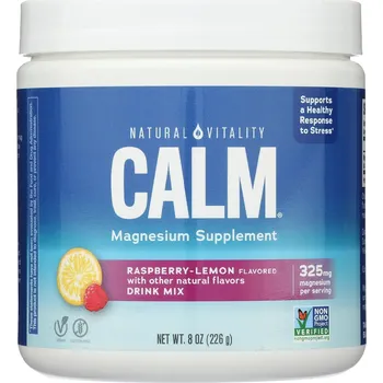 Natural Vitality Calm Magnesium Drink Mix, hořčík, malina a citron, 226 g Doplněk stravy