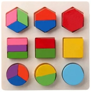 Dřevěná hračka Puzzle - Geometrické tvary 3