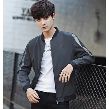 Pánská větrovka Pánská stylová bunda J2614 tmavě šedá XS