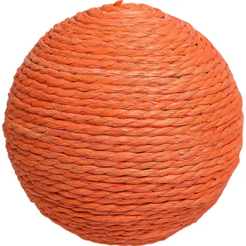 Hračka pro kočku Hračka pro kočky 10 cm Sisalová koule Přírodní sisalová hračka pro kočky Odolná koule na hraní a škrábání Stimulující hračka pro kočky oranžová