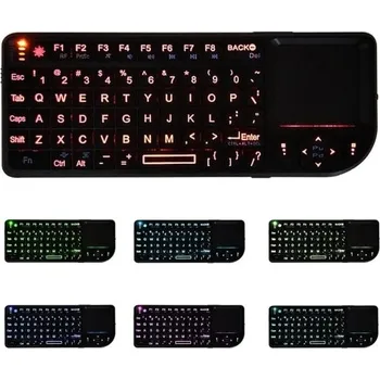 Klávesnice Mini bezdrátová podsvícená klávesnice s touchpadem