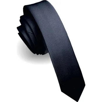 Kravata Hedvábná jednobarevná kravata 150 x 4 cm Elegantní pánská kravata z kvalitního hedvábí Úzký design Stylový doplněk na svatby, večírky a formální akce tmavě modrá