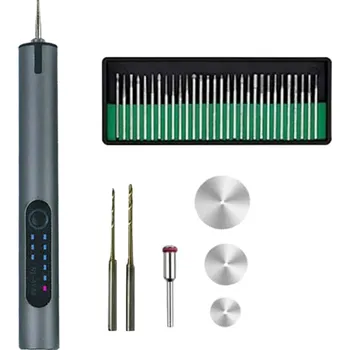 Vrtačka Elektrická mini bruska s příslušenstvím 36 ks Elektrická mini vrtačka 500 mAh 3,7 V 12 x 1,6 cm Mikrobruska Multifunkční nářadí