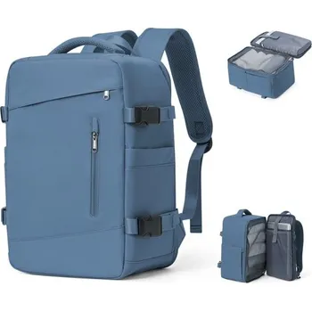 Sportovní batoh Nepromokavý nylonový cestovní batoh 40 x 20 x 25 cm Vodotěsná kapsa Boční kapsa na láhev Dvojitý zip Zavazadlo do letadla Příruční batoh modrá