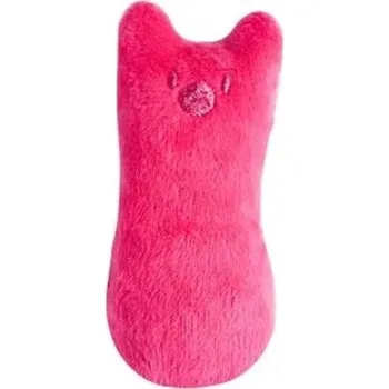 Hračka pro kočku Kočičí hračka na broušení zoubků a drápků Hračka na kousání Interaktivní plyšová hračka pro kočky 9,5 x 4 cm růžová