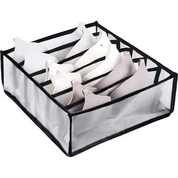 Úložný box Organizér na oblečení 6 přihrádek černá