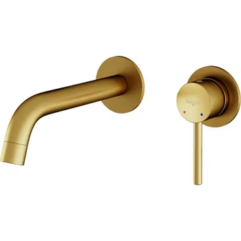 Vodovodní baterie Besco Umyvadlová podomítková baterie Illusion UBP BG Zlatá kartáčovaná