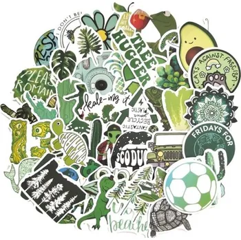 samolepka Zelené samolepky 50 ks