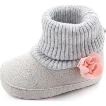 Dívčí bačkory Dívčí zimní capáčky šedá 9-12 měsíců