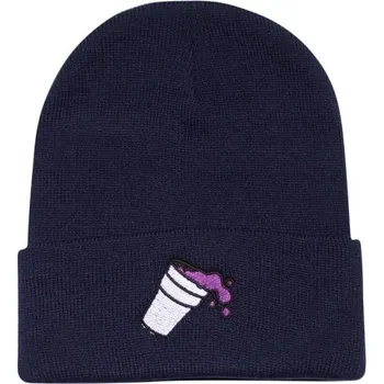 Čepice Zimní čepice s potiskem kelímku tmavě modrá