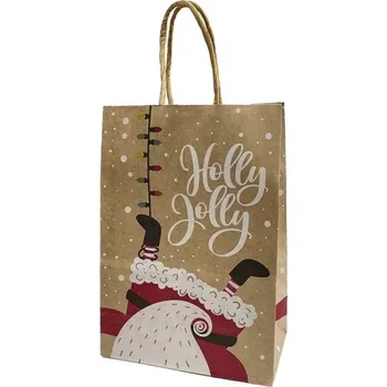 Dárková taška Vánoční taška Santa Claus 21 x 15 x 8 cm 4 ks 4