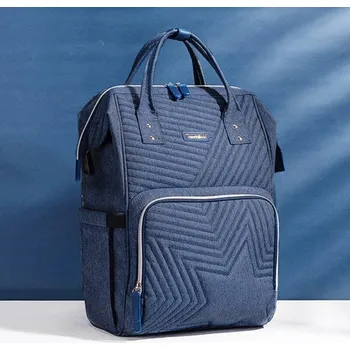 Přebalovací taška Mateřský přebalovací batoh s USB portem modrá