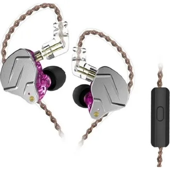 Sluchátka Sluchátka 3.5mm jack s mikrofonem A3038 fialová