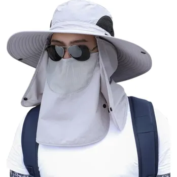 Klobouk Letní široký klobouk 56–60 cm Ochrana proti slunci Prodyšná clona na krk a obličej UV ochrana Venkovní aktivity Kempování Rybaření
