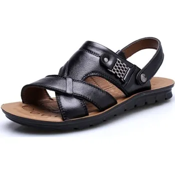 Pánské sandále Pánské kožené sandály Sam černá 41