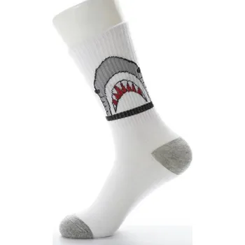 Pánské ponožky Pánské ponožky se žralokem bílá