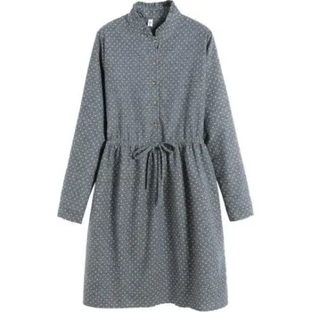 Dámské šaty Podzimní šaty s límečkem šedá XS