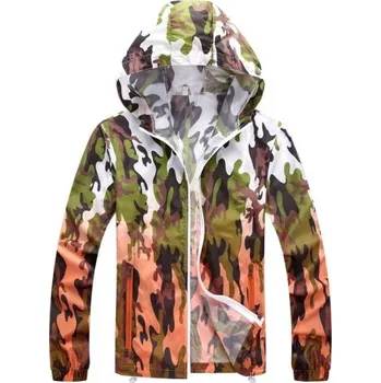 Pánská větrovka Pánská maskáčová bunda F1255 oranžová M