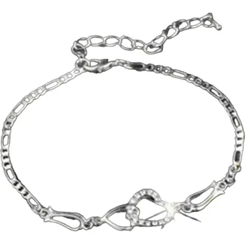 Náramek Dámský náramek se srdíčkem stříbrná