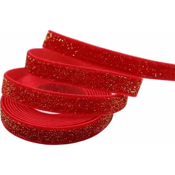 Balící papír Červená třpytivá stuha 10 mm x 4,6 m Dekorační stuha na dárky Lesklá ozdobná stuha Vánoční výzdoba Ruční tvoření Svatební dekorace