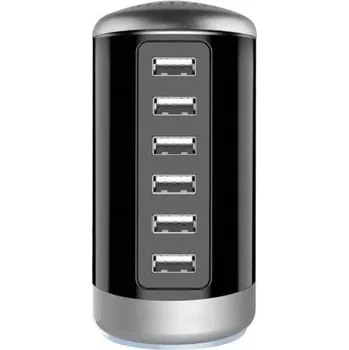 Nabíjecí stanice 6 portů 30 W černá