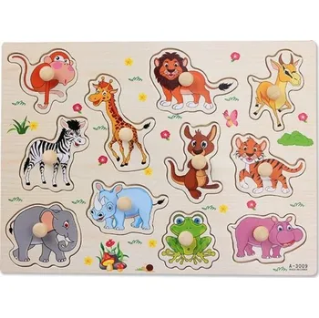 ostatní stavebnice Vkládací puzzle pro děti zvířata Z344